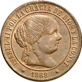 Obverse 5 Céntimos de escudo 1868 OM