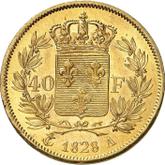 Reverse 40 Francs 1828 A