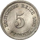 Obverse 5 Pfennig 1875 H