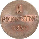 Reverse Pfennig 1834
