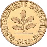 Reverse 2 Pfennig 1958 J