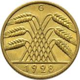 Reverse 10 Reichspfennig 1928 G