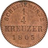 Reverse 1/4 Kreuzer 1865
