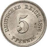 Obverse 5 Pfennig 1876 G