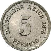 Obverse 5 Pfennig 1875 B