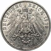 Reverse 3 Mark 1913 D Bayern