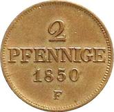 Reverse 2 Pfennig 1850 F
