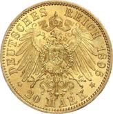 Reverse 20 Mark 1896 A Prussia