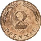 Obverse 2 Pfennig 1997 G