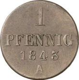 Reverse 1 Pfennig 1843 A