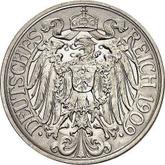 Reverse 25 Pfennig 1909 A