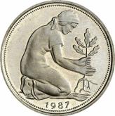 Reverse 50 Pfennig 1987 G