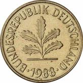Reverse 5 Pfennig 1988 D