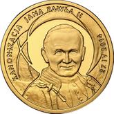 Reverse 100 Zlotych 2014 MW Canonisation of John Paul II