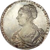 Obverse Rouble 1726 Moscow type, portrait to the left