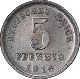 Obverse 5 Pfennig 1916 D
