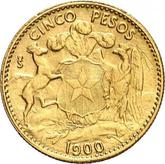 Obverse 5 Pesos 1900 So