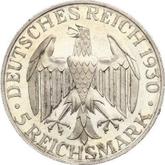Obverse 5 Reichsmark 1930 G Zeppelin