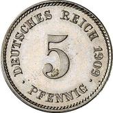 Obverse 5 Pfennig 1909 J