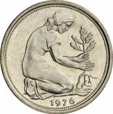 Reverse 50 Pfennig 1976 D