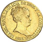 Obverse 80 Reales 1838 B PS