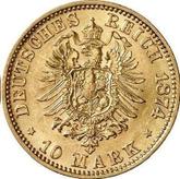 Reverse 10 Mark 1874 C Prussia