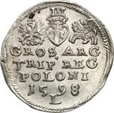 Reverse 3 Groszy (Trojak) 1598 L Lublin Mint