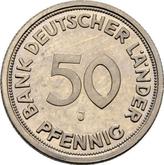 Obverse 50 Pfennig 1949 J Bank deutscher Länder