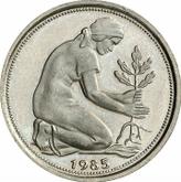 Reverse 50 Pfennig 1985 F
