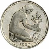 Reverse 50 Pfennig 1987 J