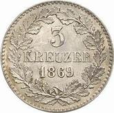 Reverse 3 Kreuzer 1869