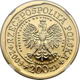 Obverse 200 Zlotych 2009 MW NR White-tailed eagle