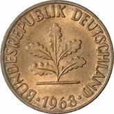 Reverse 1 Pfennig 1968 D