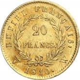 Reverse 20 Francs 1810 W
