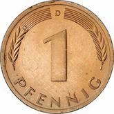 Obverse 1 Pfennig 1972 D