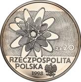 Obverse 20 Zlotych 1998 MW RK 100th anniversary of discovering polonium and radium