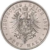 Reverse 5 Mark 1875 A Prussia