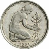 Reverse 50 Pfennig 1994 F