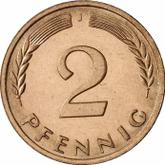 Obverse 2 Pfennig 1970 J