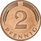 Obverse 2 Pfennig 1997 J