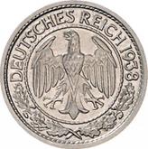 Obverse 50 Reichspfennig 1938 J