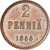 Obverse 2 Pennia 1866 Pattern