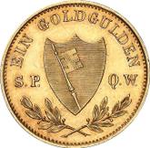 Reverse Gulden no date (1864) New Year's