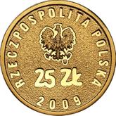 Obverse 25 Zlotych 2009 MW UW Elections of 4 June 1989