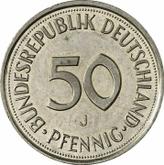 Obverse 50 Pfennig 1988 J