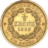Reverse 1/2 Krone 1868 B