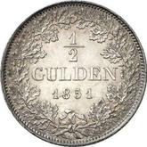 Reverse 1/2 Gulden 1851