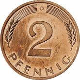 Obverse 2 Pfennig 1997 D
