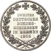 Reverse Thaler 1865 B Second German Riflemen's Festival