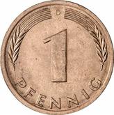 Obverse 1 Pfennig 1981 D